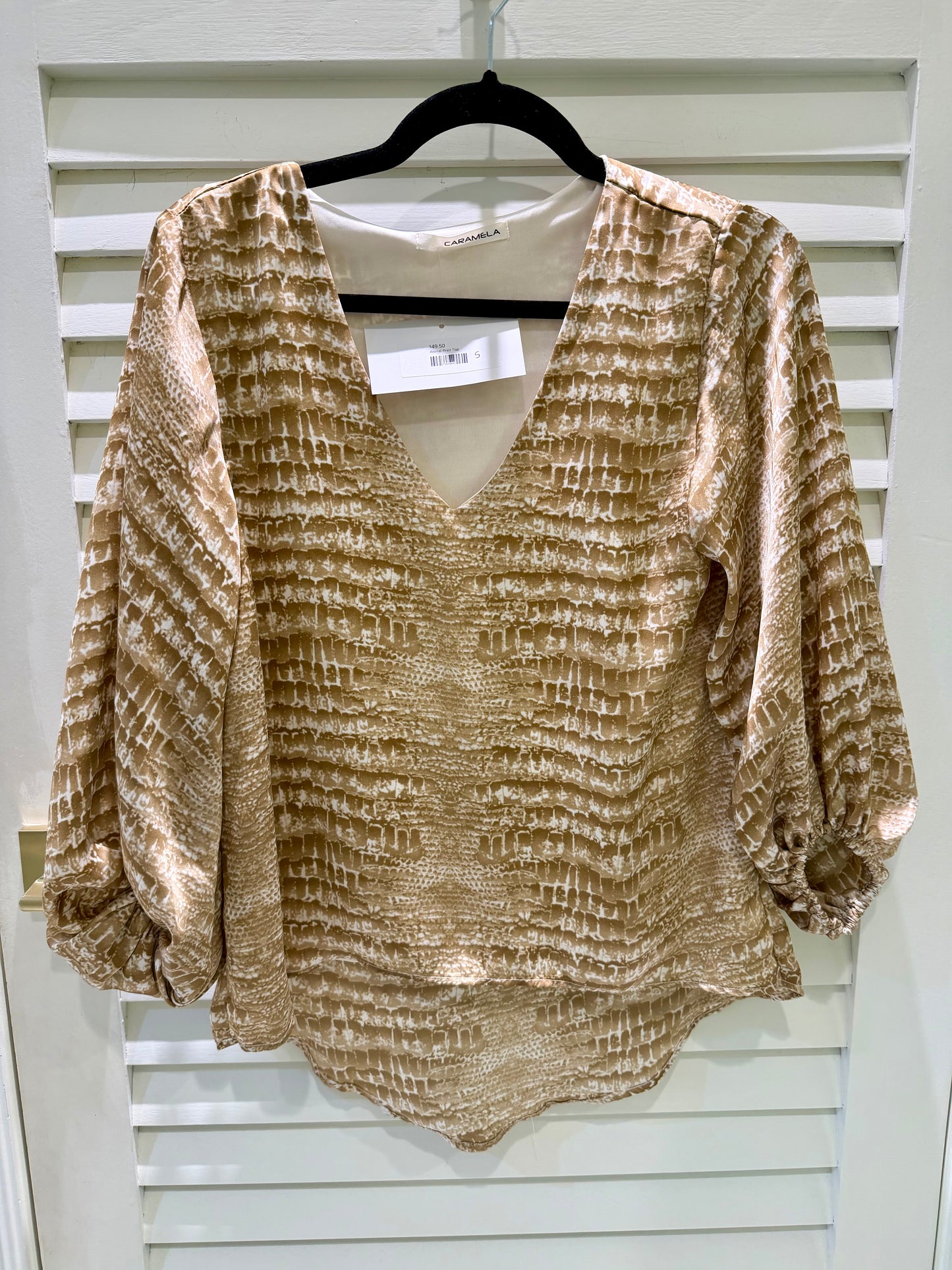 Animal print top neutral tones