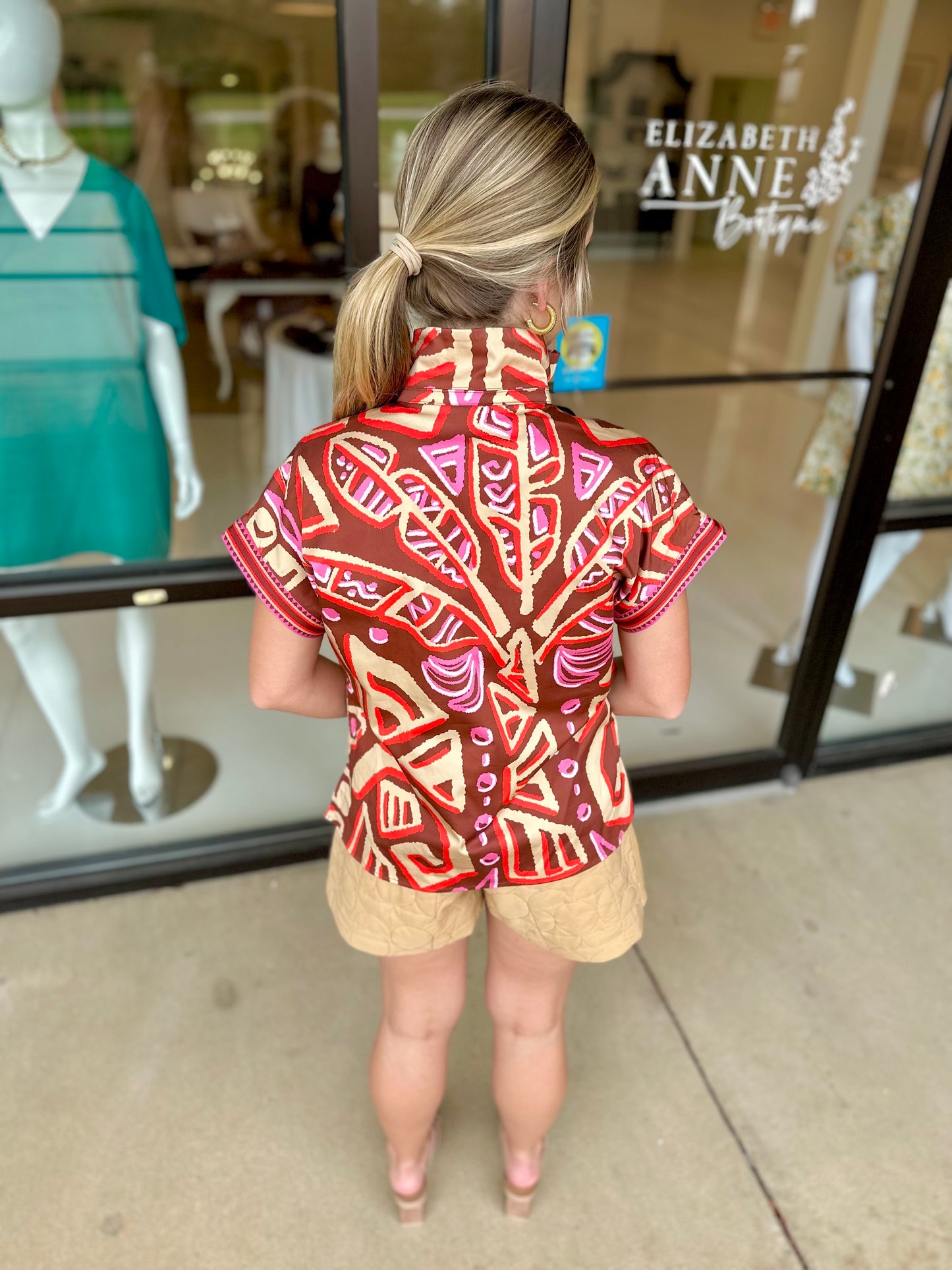 Emily McCarthy Poppy Pullover- Tribal Palm