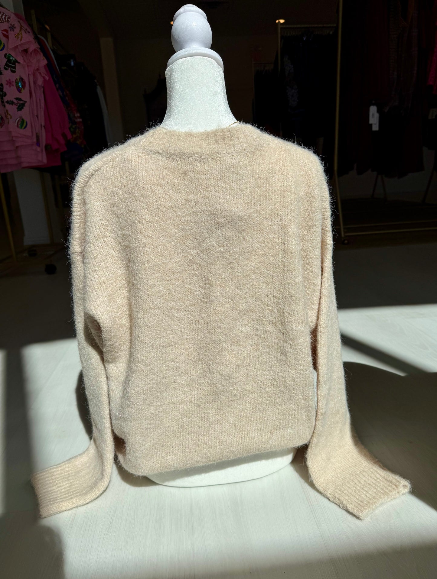 Esqualo V-Neck Sweater - Sand