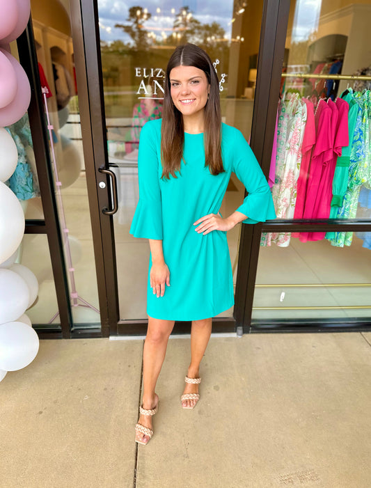 Jade Teal Shift Dress