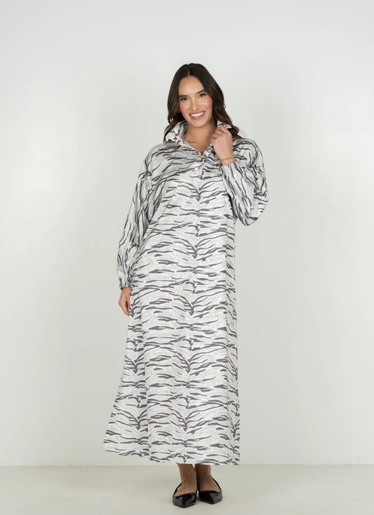 Emily McCarthy Long-Sleeve Poppy Maxi - Wild Marble