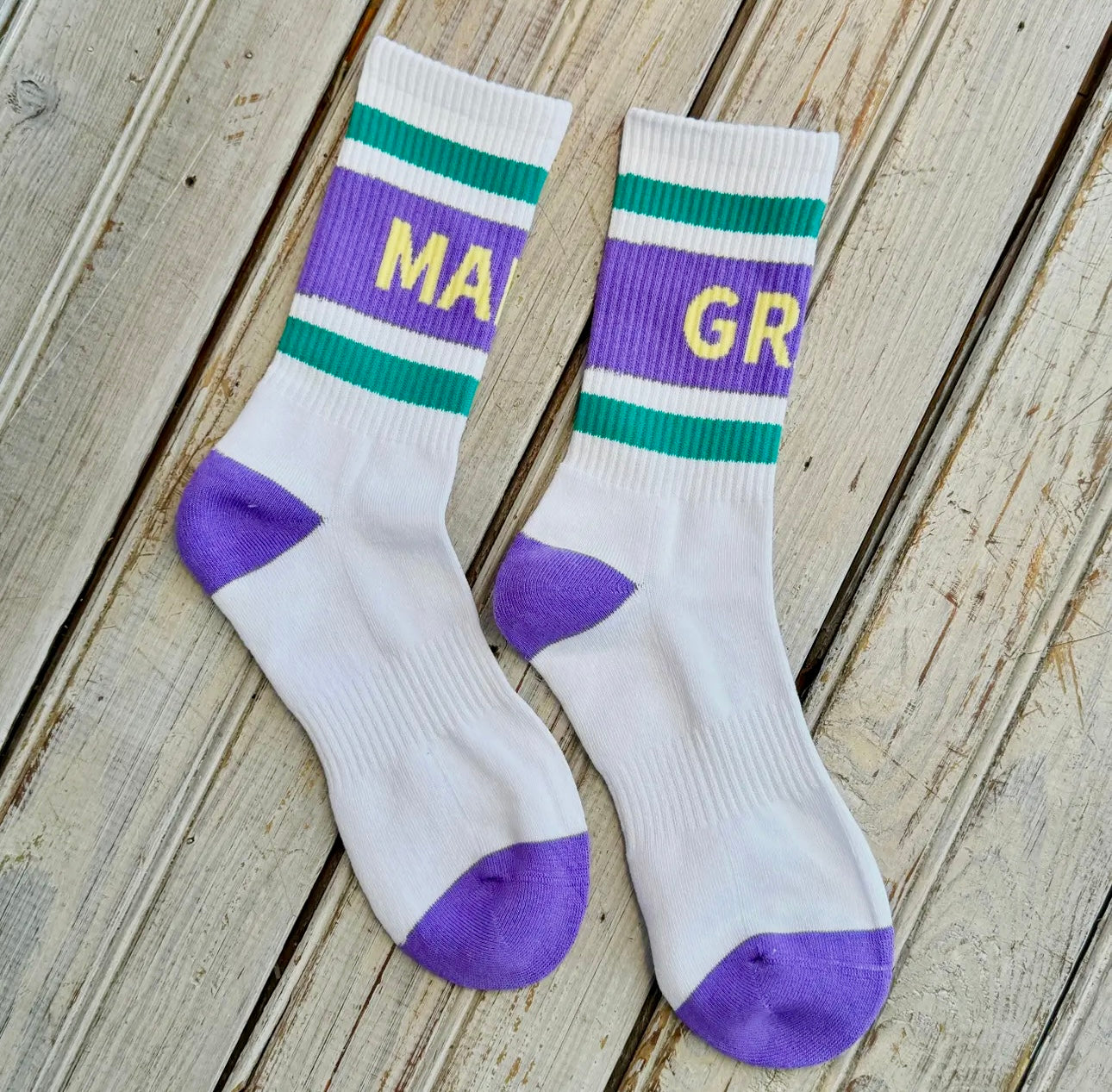 Mardi Gras Varsity Socks