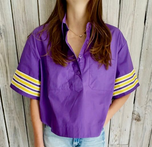 LSU Game Day Purple & Gold blouse