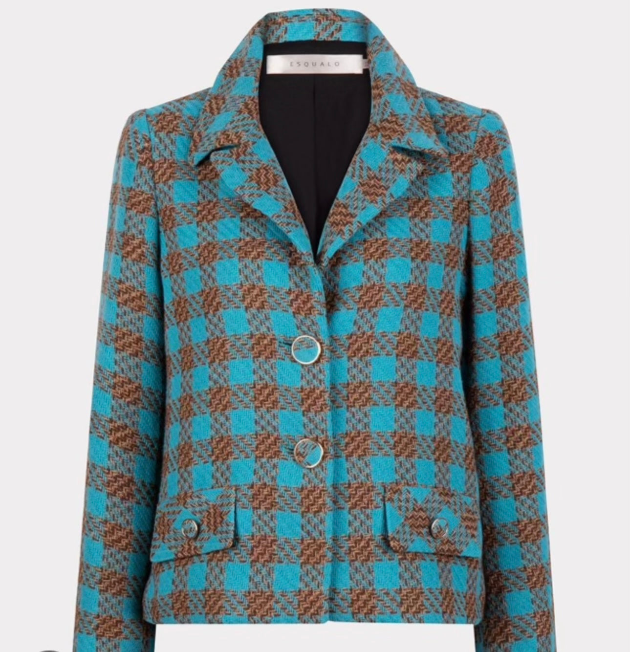 Esqualo Houndstooth Blue Blazer