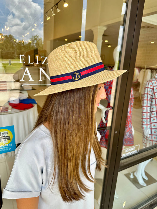 EAB Favorites Straw Hat Nautical Design