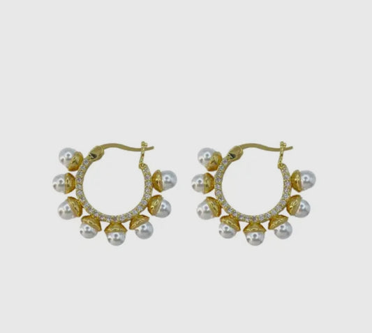 Touch of Pearl Hoops