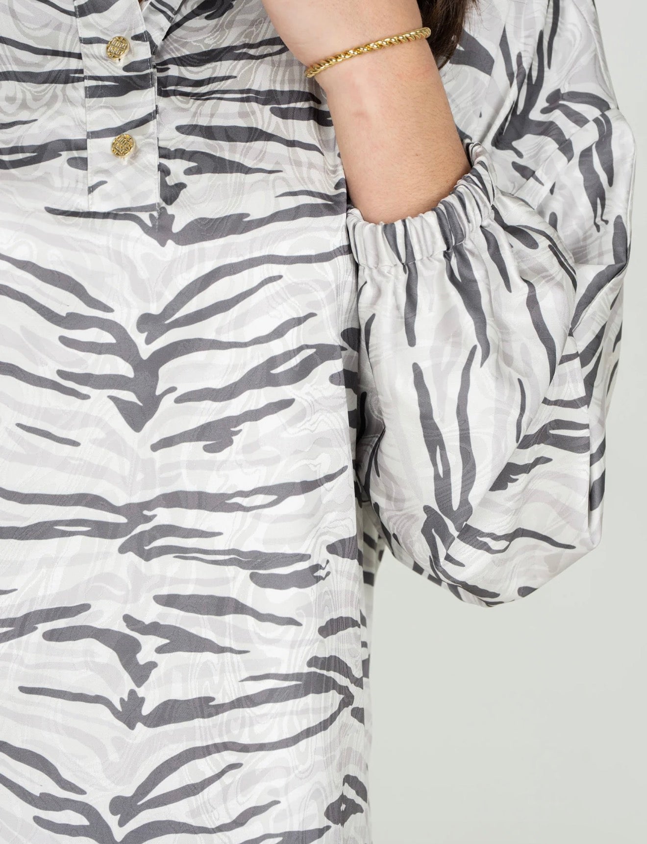Emily McCarthy Long-Sleeve Poppy Maxi - Wild Marble