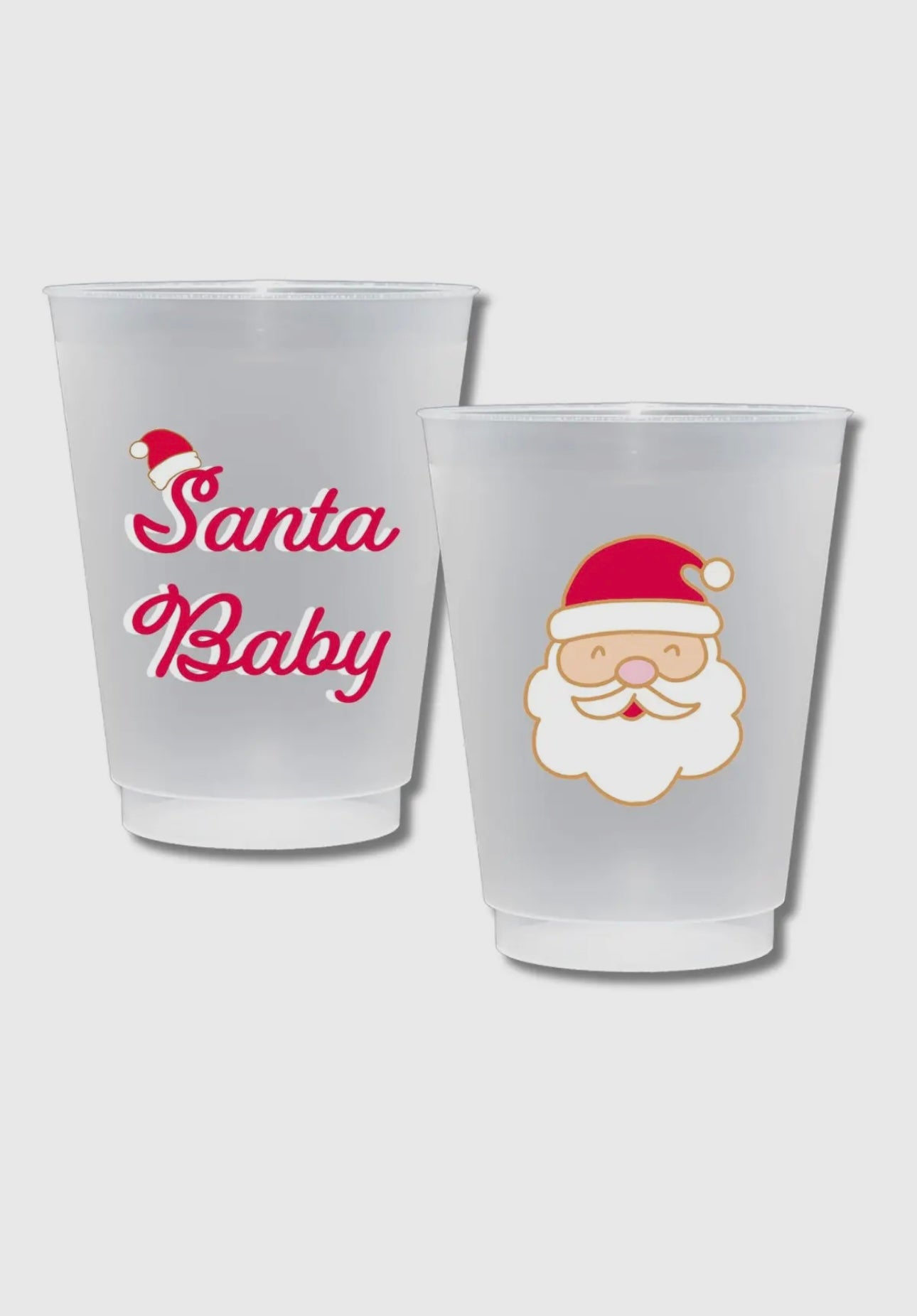 Santa Baby Frost Flex Plastic Cups