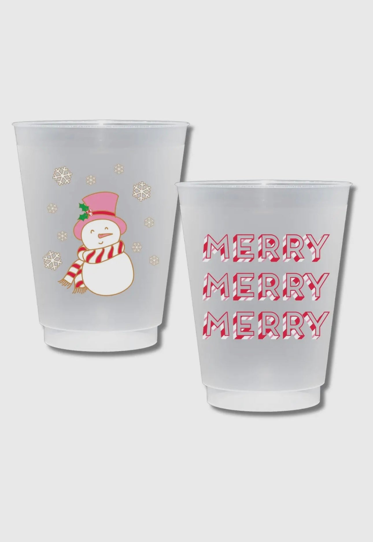 Snowman Frost Flex Plastic Cups