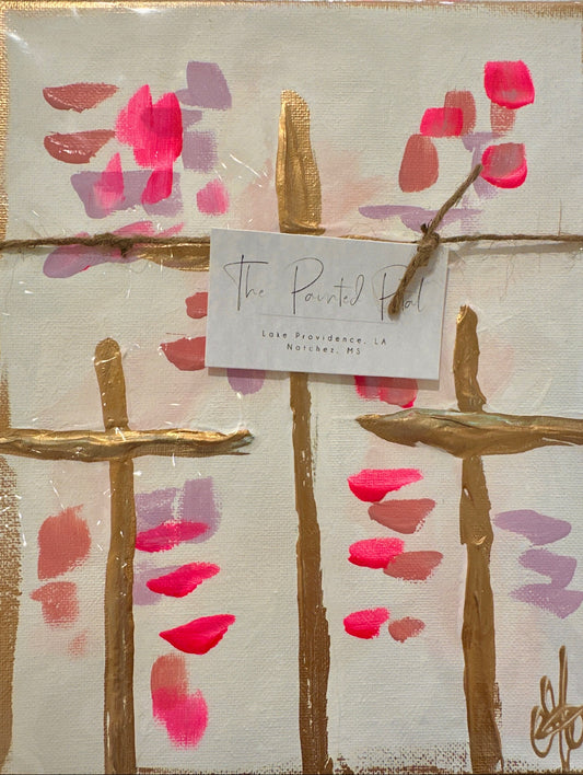 Painted abstract crosses