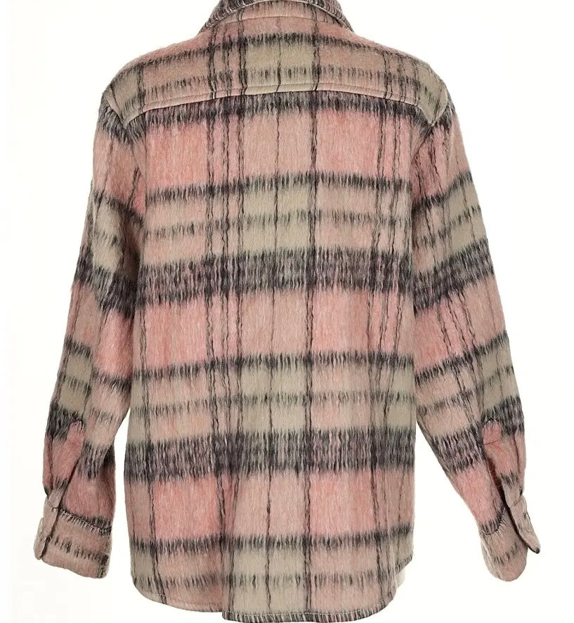 Karen Kane Think Pink Plaid jacket