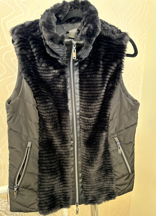 Renuar Faux Fur Vest Black