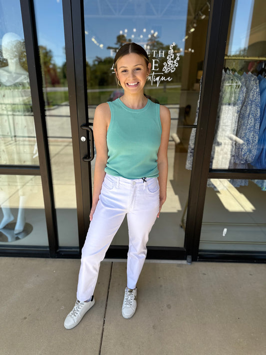 KUT Rachel Jeans High Rise Optic White