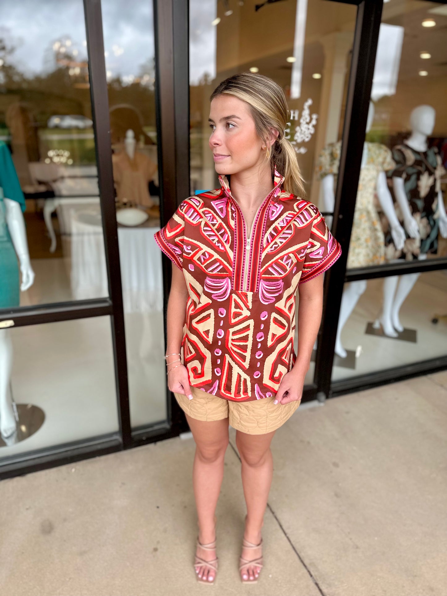 Emily McCarthy Poppy Pullover- Tribal Palm