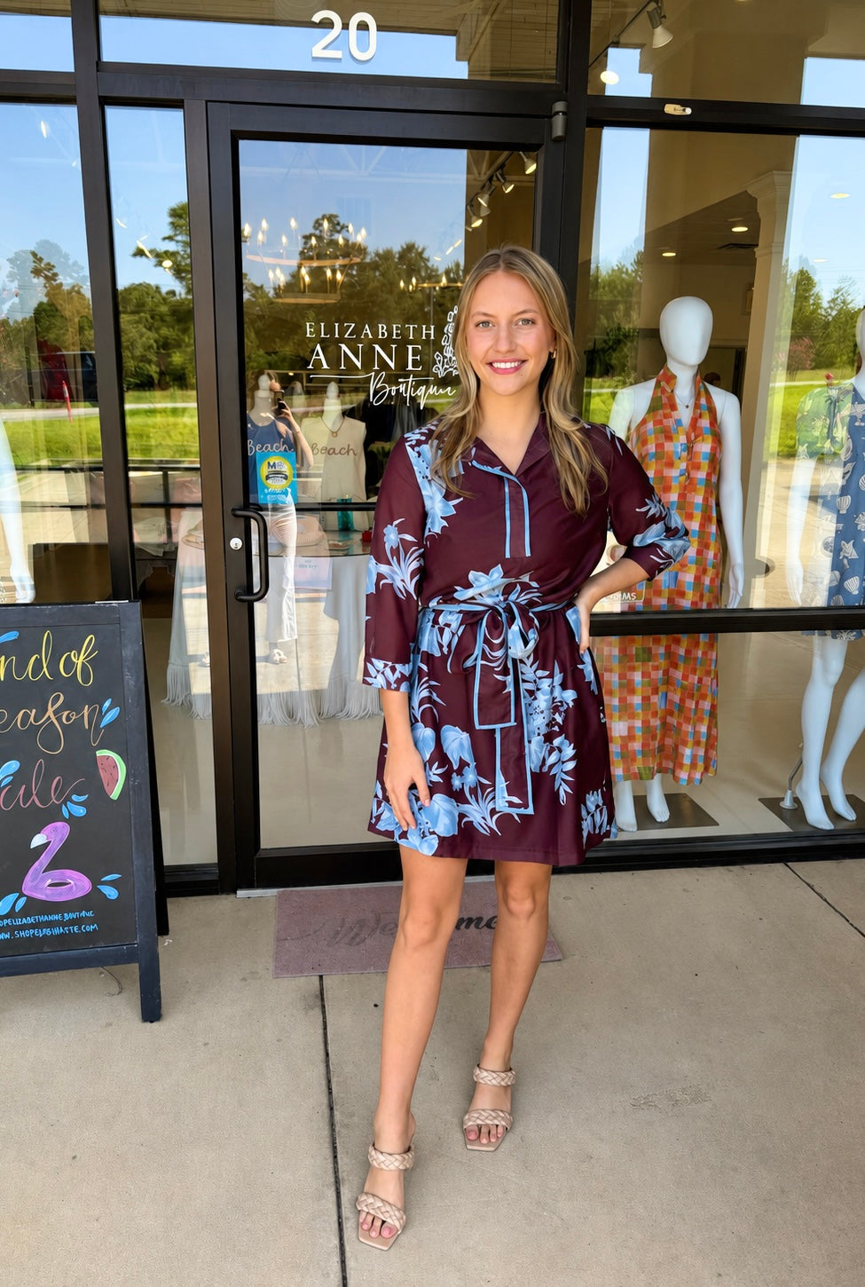 Jade Collar Dress - Mystic Flora
