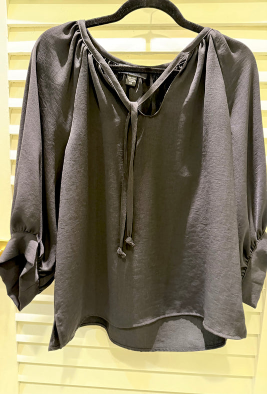 Karen Kane Blouson Sleeve Top - Black