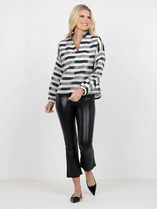 Emily McCarthy Long-Sleeve Poppy - Truffle Stripe