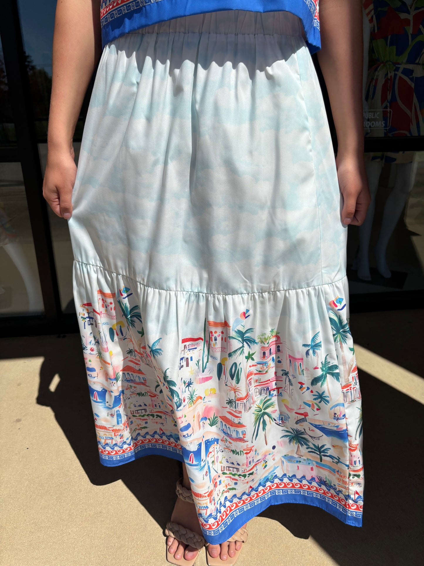 Joy Joy Maxi Skirt - Seaside Village