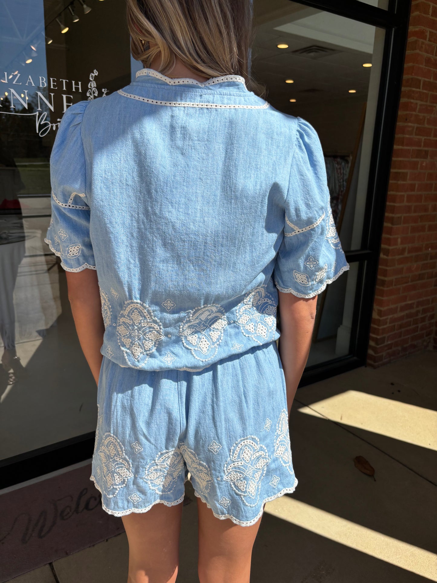 Melissa Nepton Marnie Blouse - Light Blue Denim