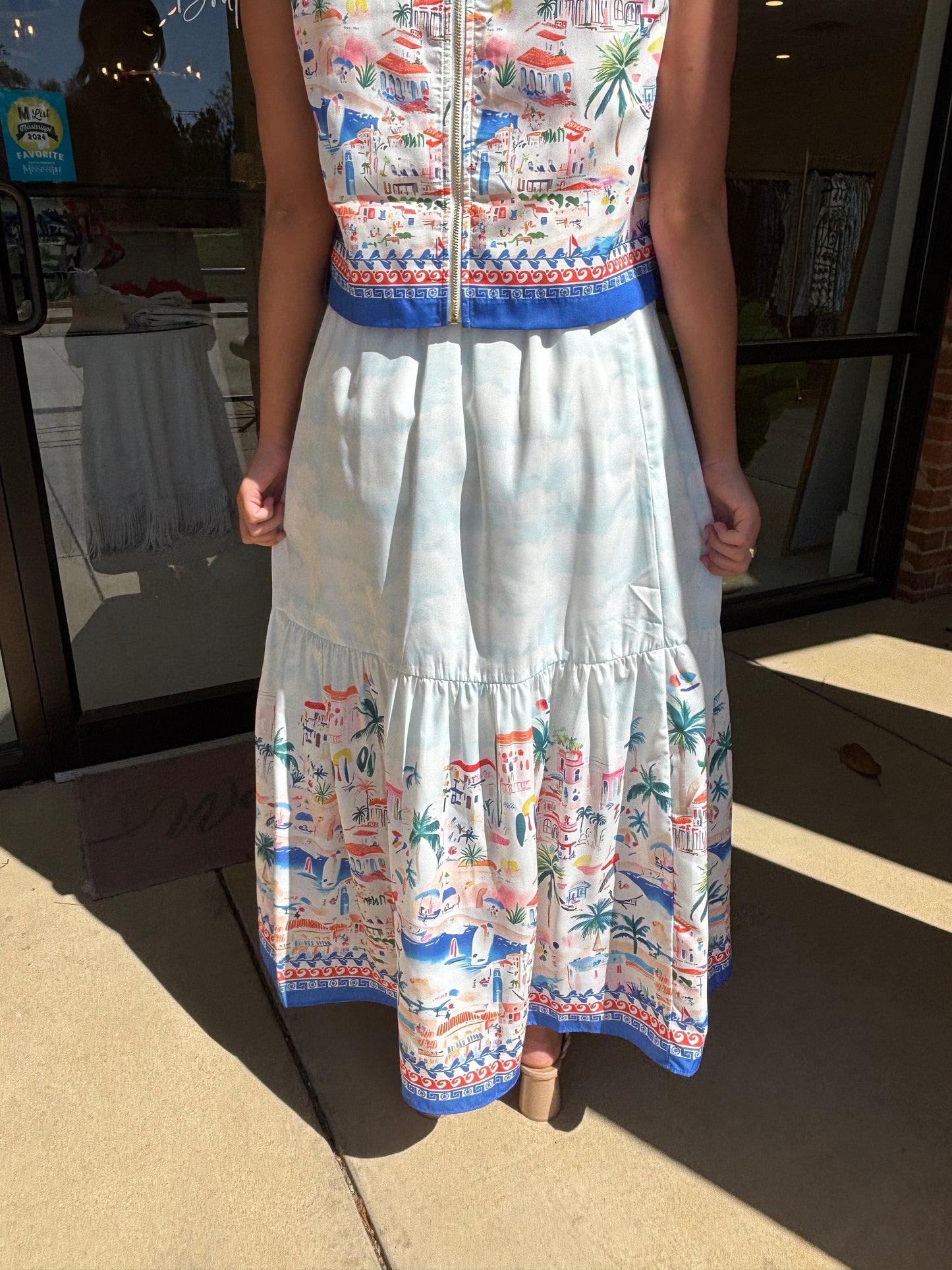 Joy Joy Maxi Skirt - Seaside Village