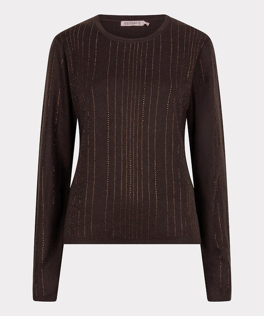 Mocha brown holiday sequin sweater