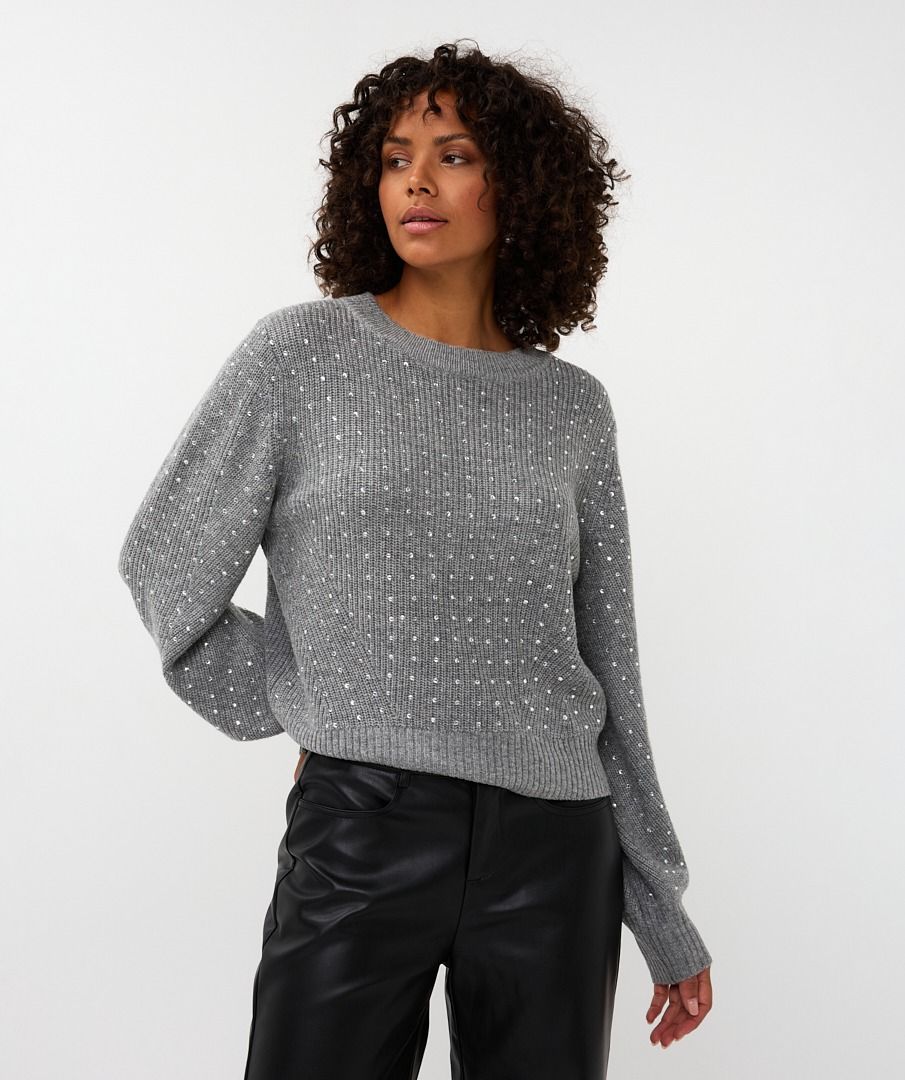 Esqualo Studded Sweater - Grey