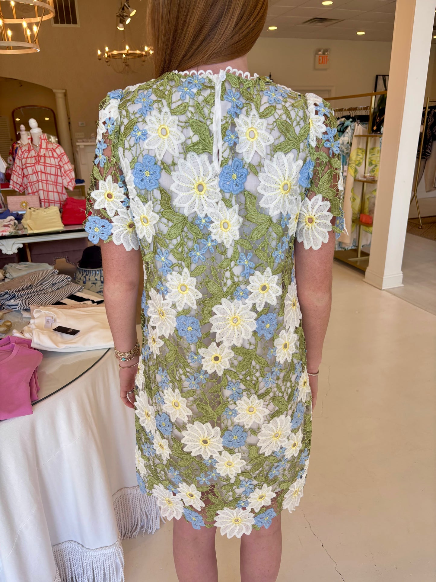 Jade Wildflower Lace Chemise Dress