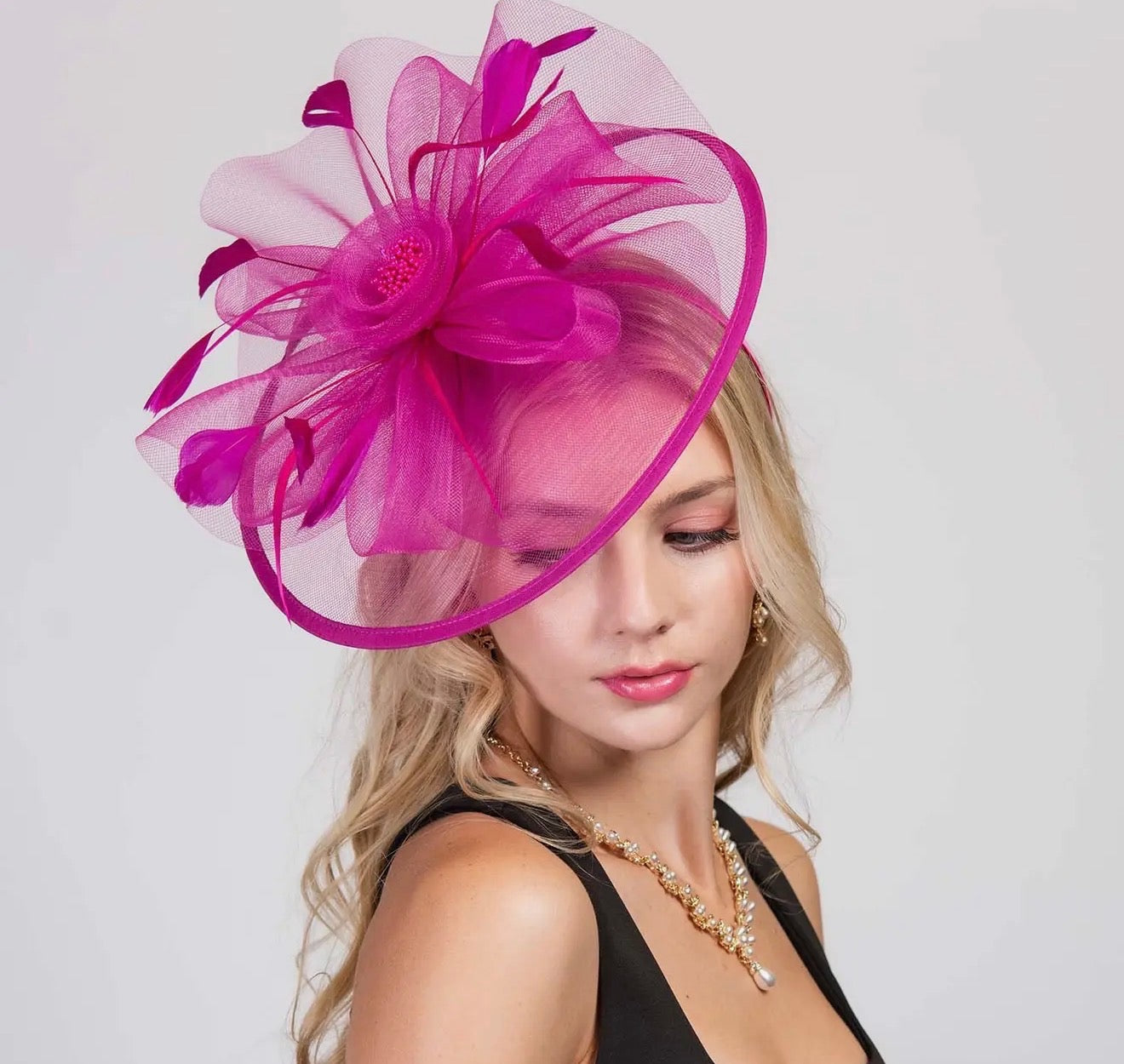 Floral Organza Mesh Ribbon Fascinator