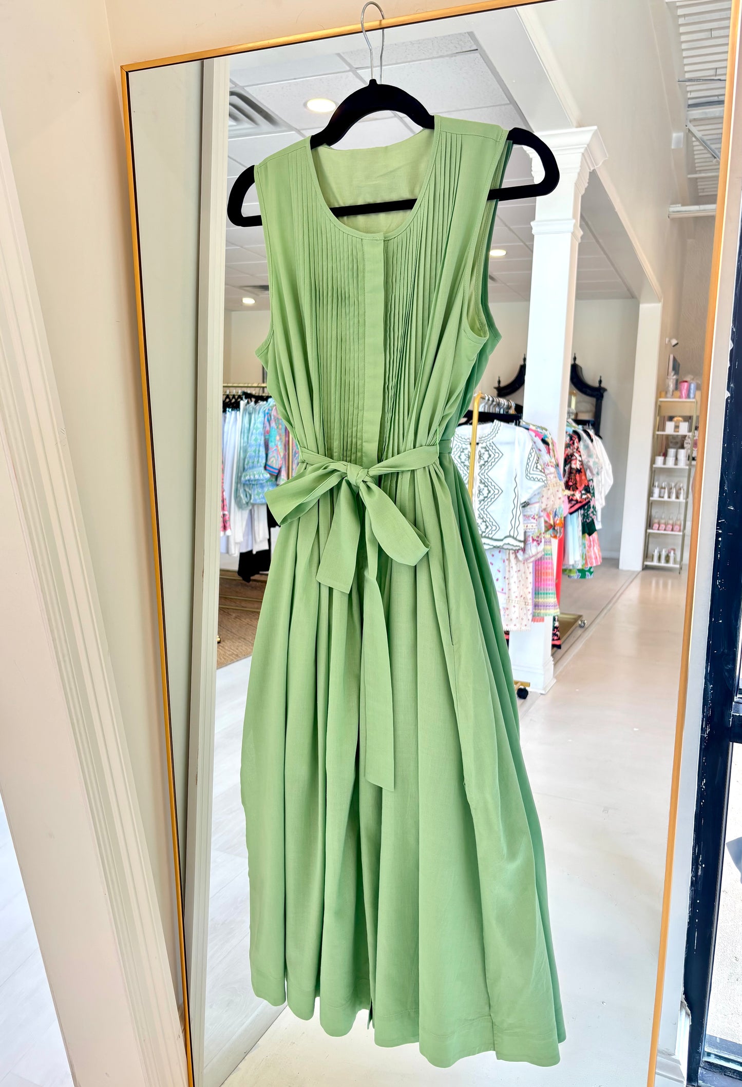 Joy Joy Pleated Midi Dress - Kiwi