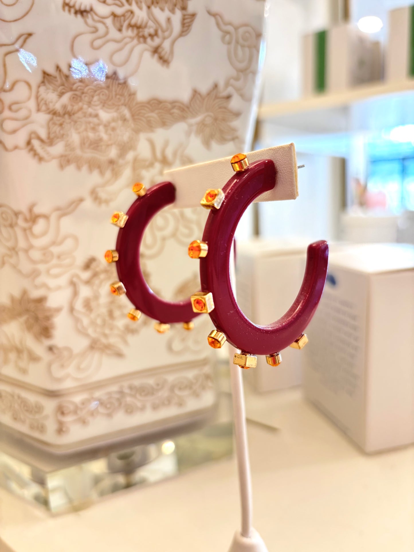 Smith & Co Rhinestone Hoops