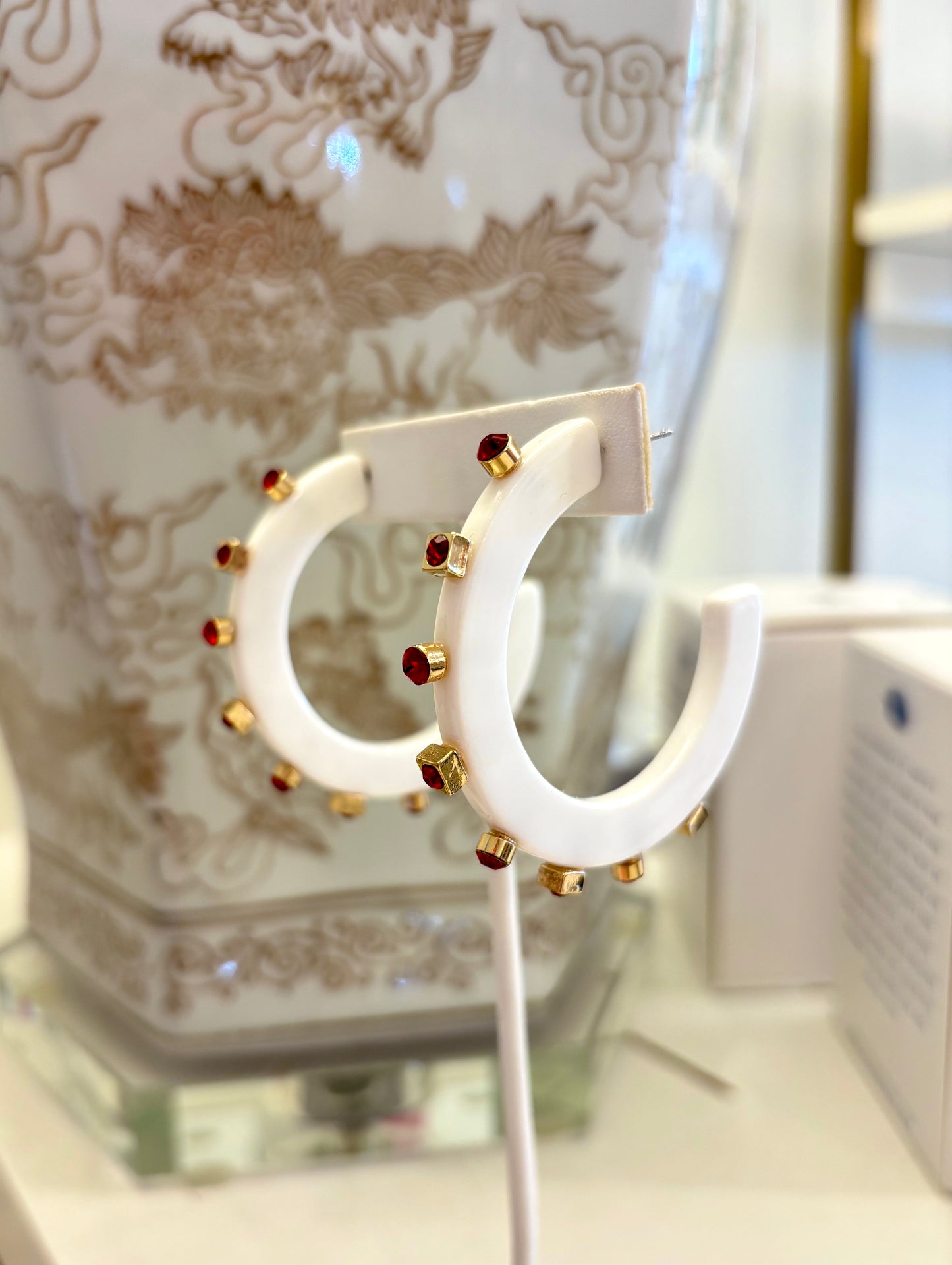 Smith & Co Rhinestone Hoops