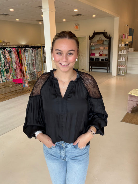 Current Air Lace Basic Blouse
