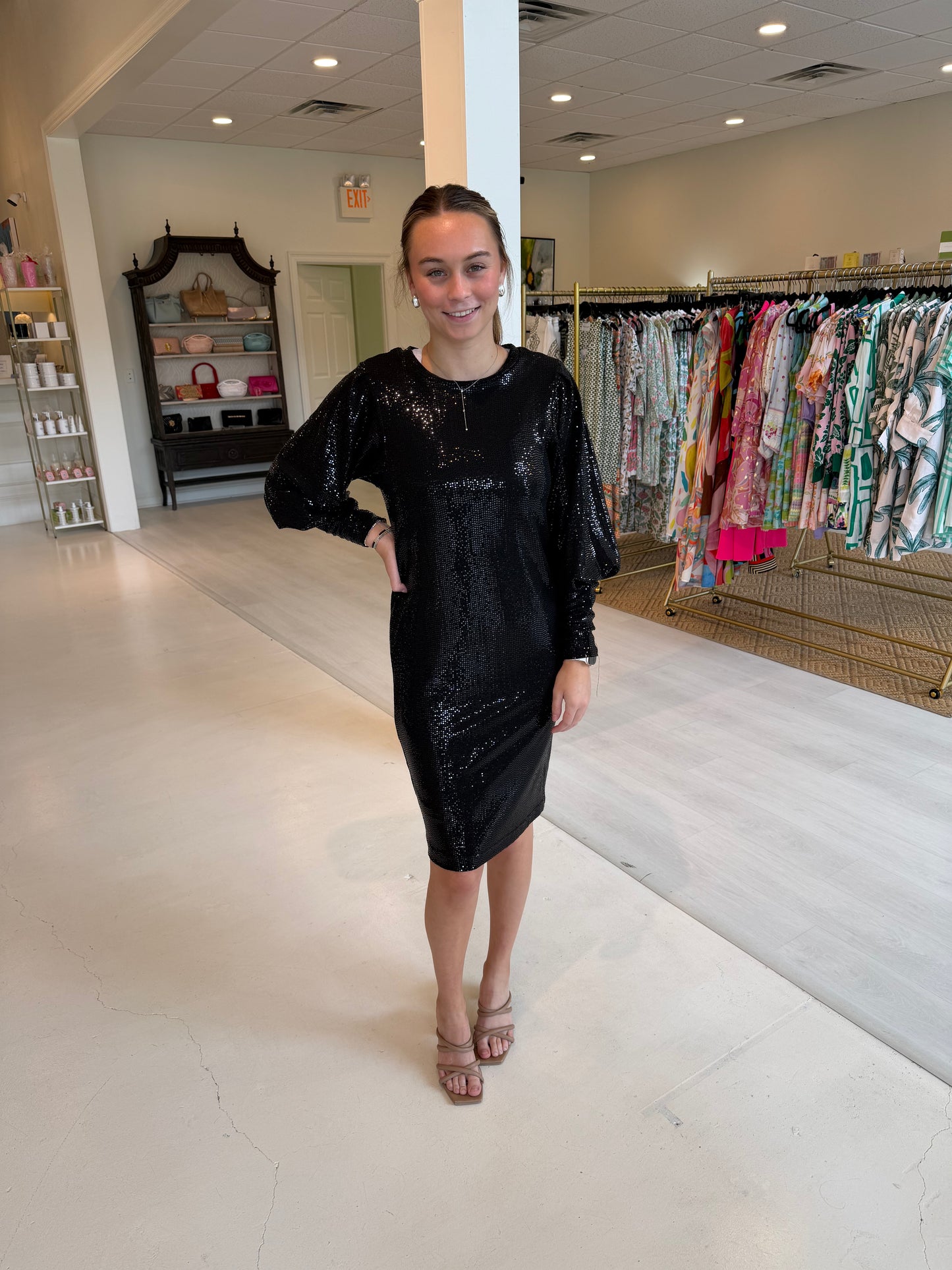 Esqualo Black Sequin Dress