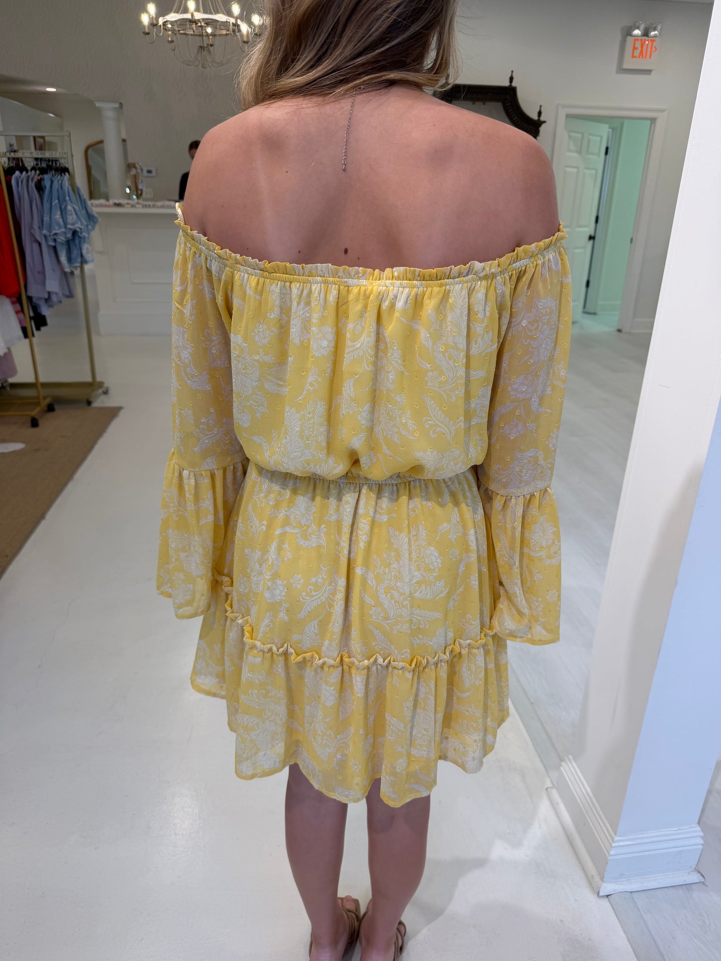 EAB Favorites Swiss Dot Yellow Dress