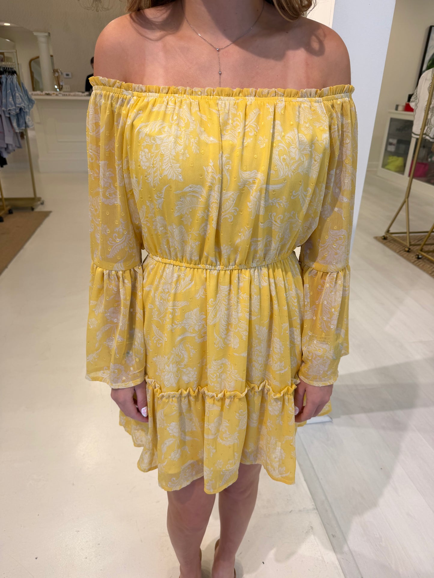EAB Favorites Swiss Dot Yellow Dress