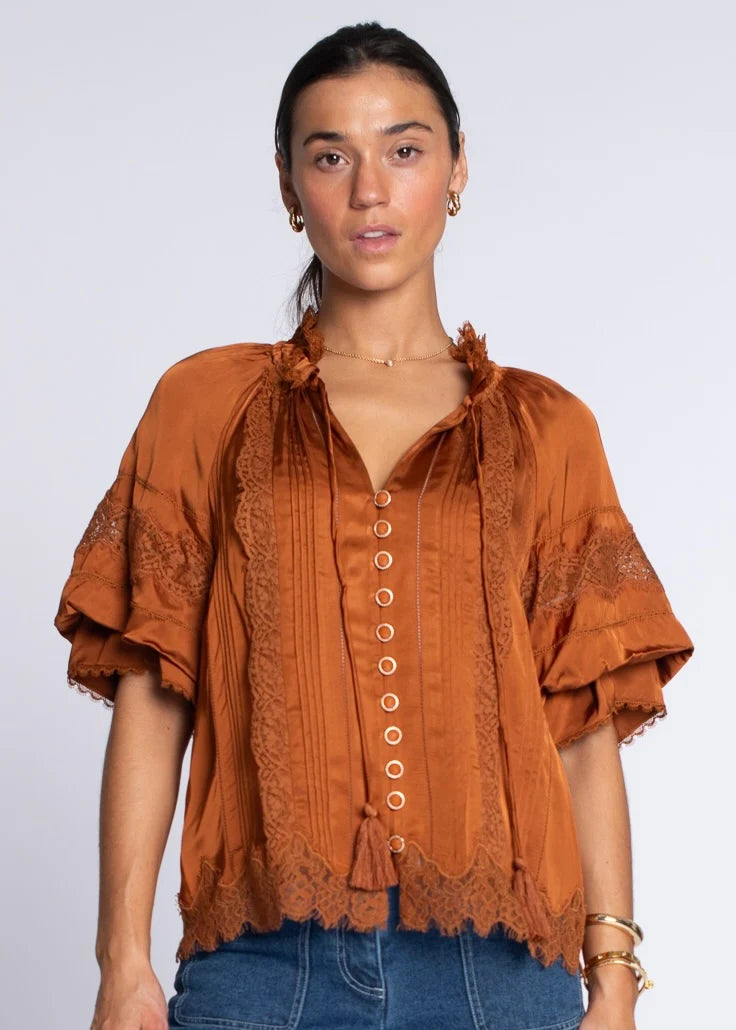 Elizabeth James Kit Top - Chocolate