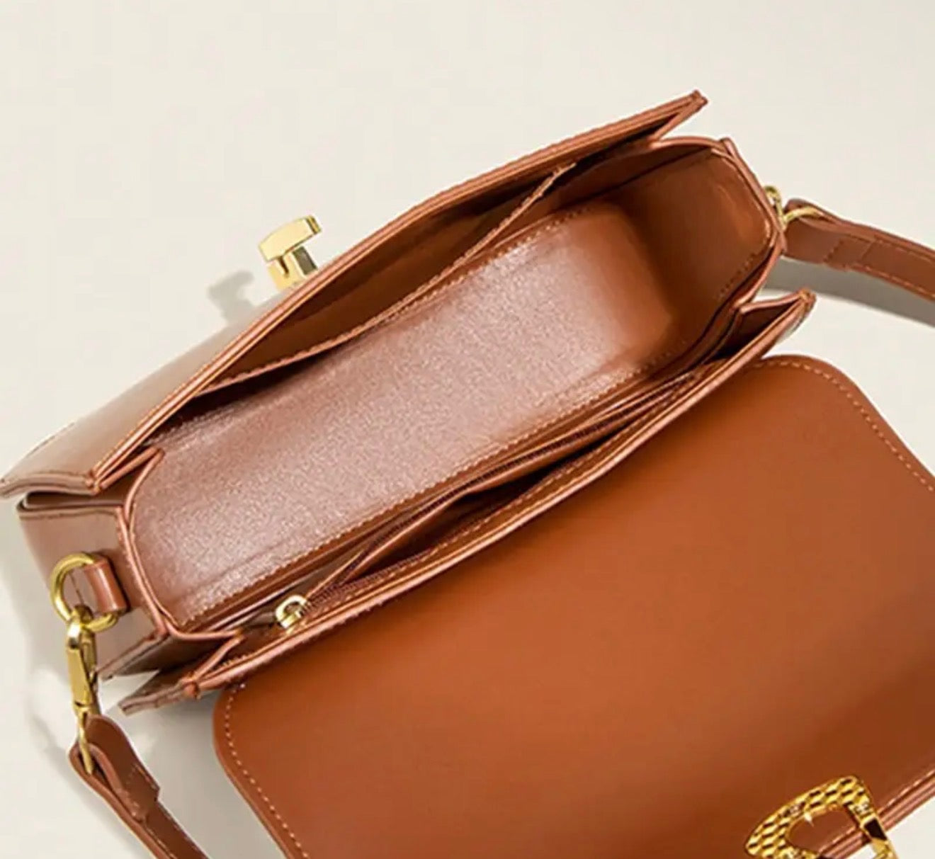 EAB Favorites Dandy Square Shoulder Bag- Brown