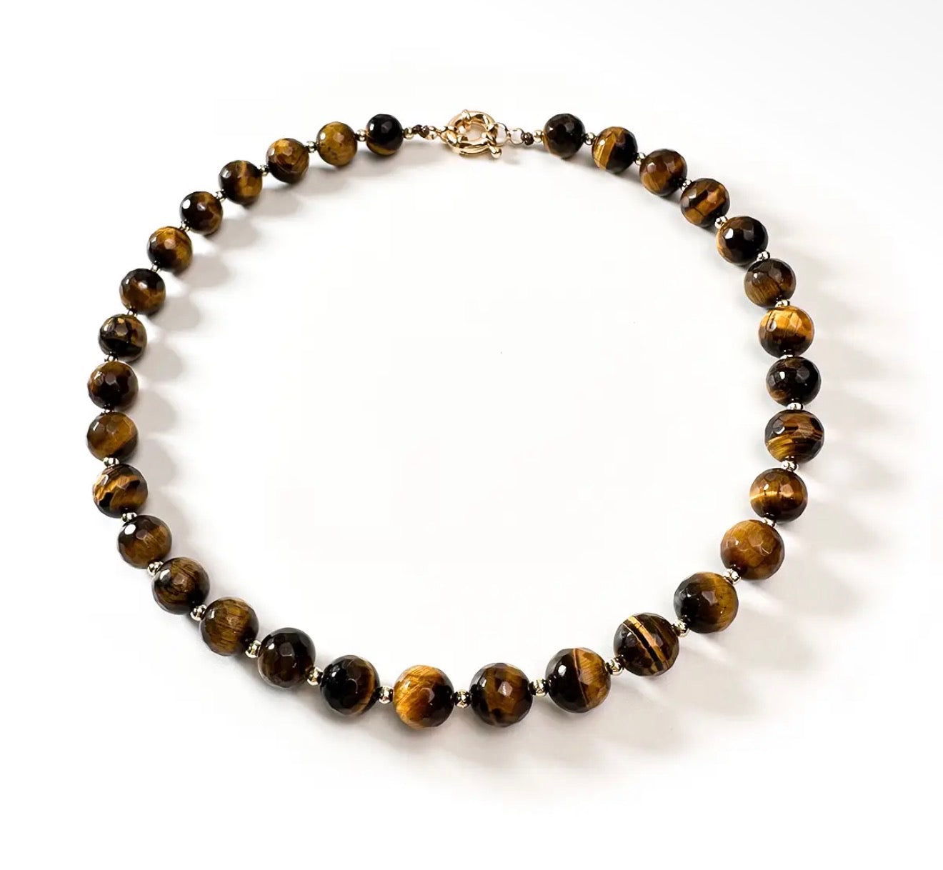 EAB Favorites Tiger Eye Stone Necklace- Amber
