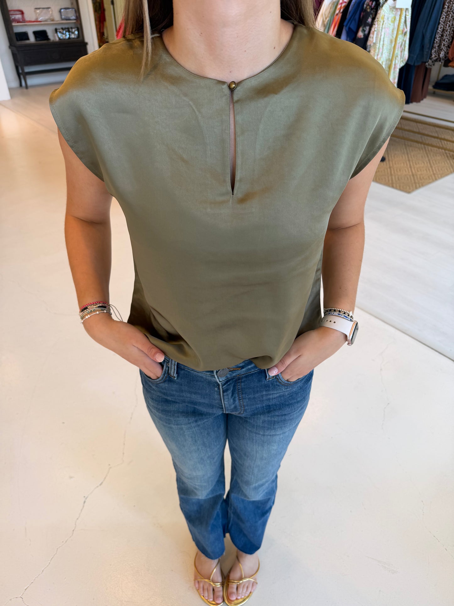 Melissa Nepton Hera Top - Medium Khaki