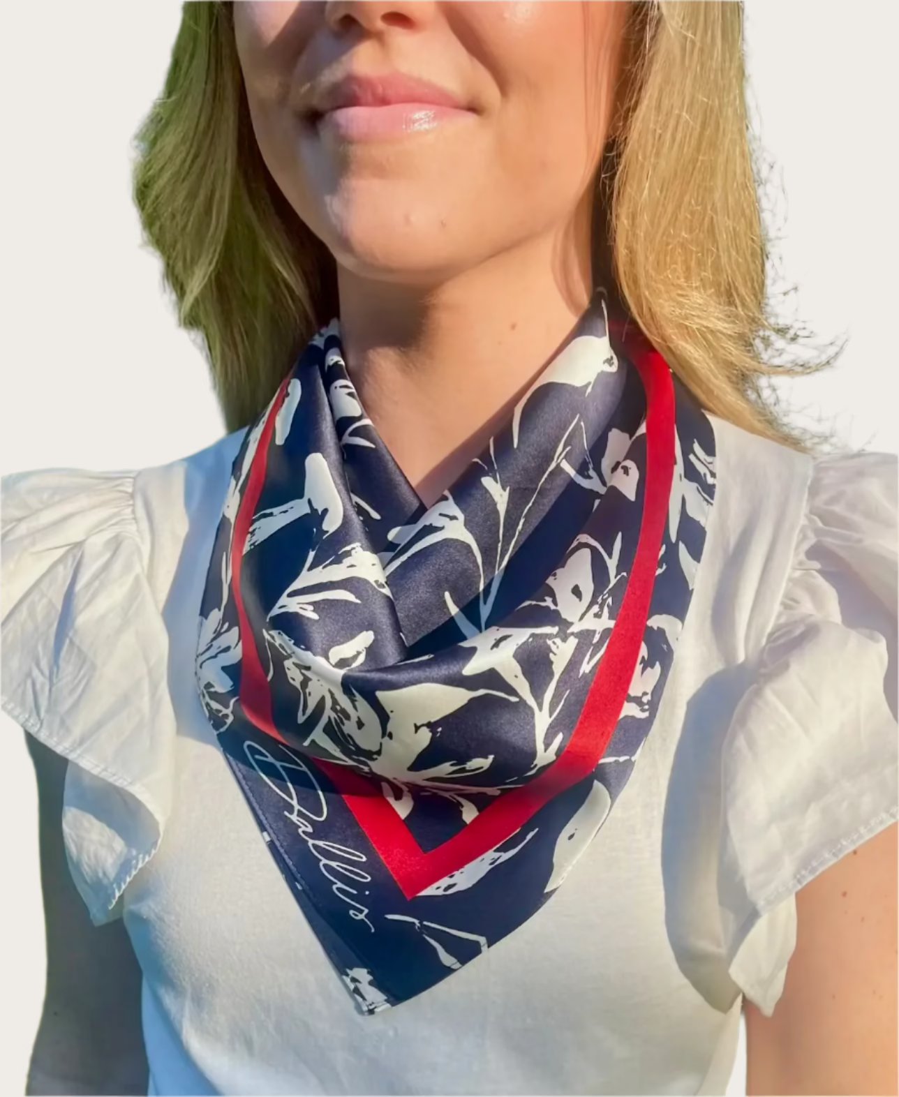 Dallis Navy and Red Gameday Scarf