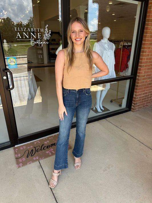 KUT Kelsey High Rise FAB AB Ankle Jean - Vibrant