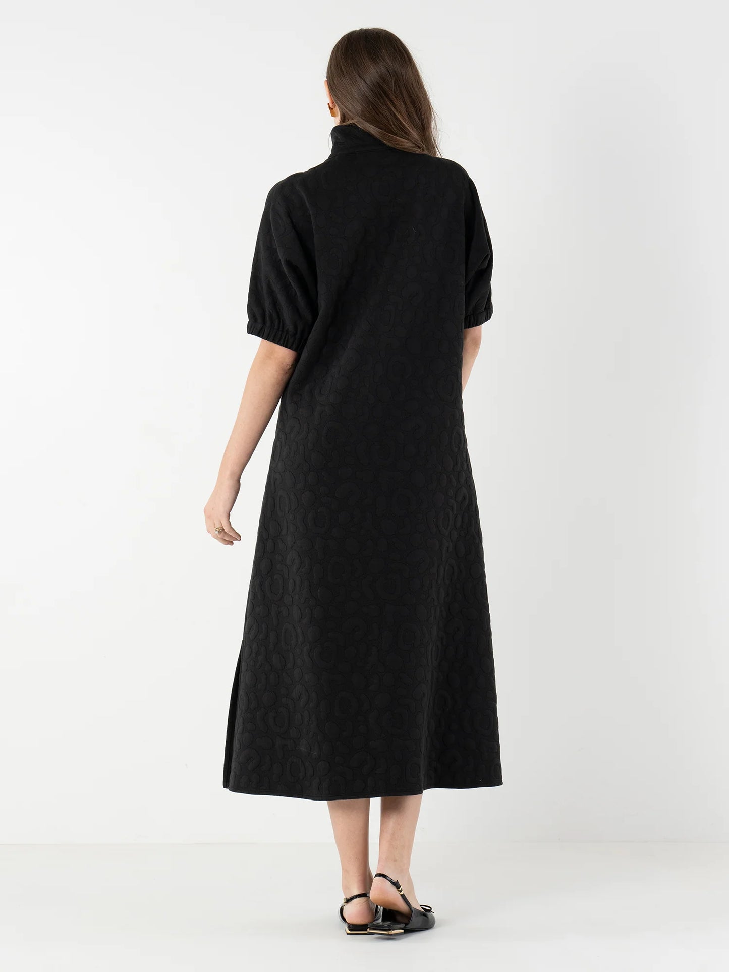 Emily McCarthy Black Cheetah Maxi dress