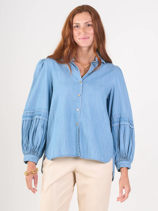 Emily McCarthy Denim Chambray Oxford