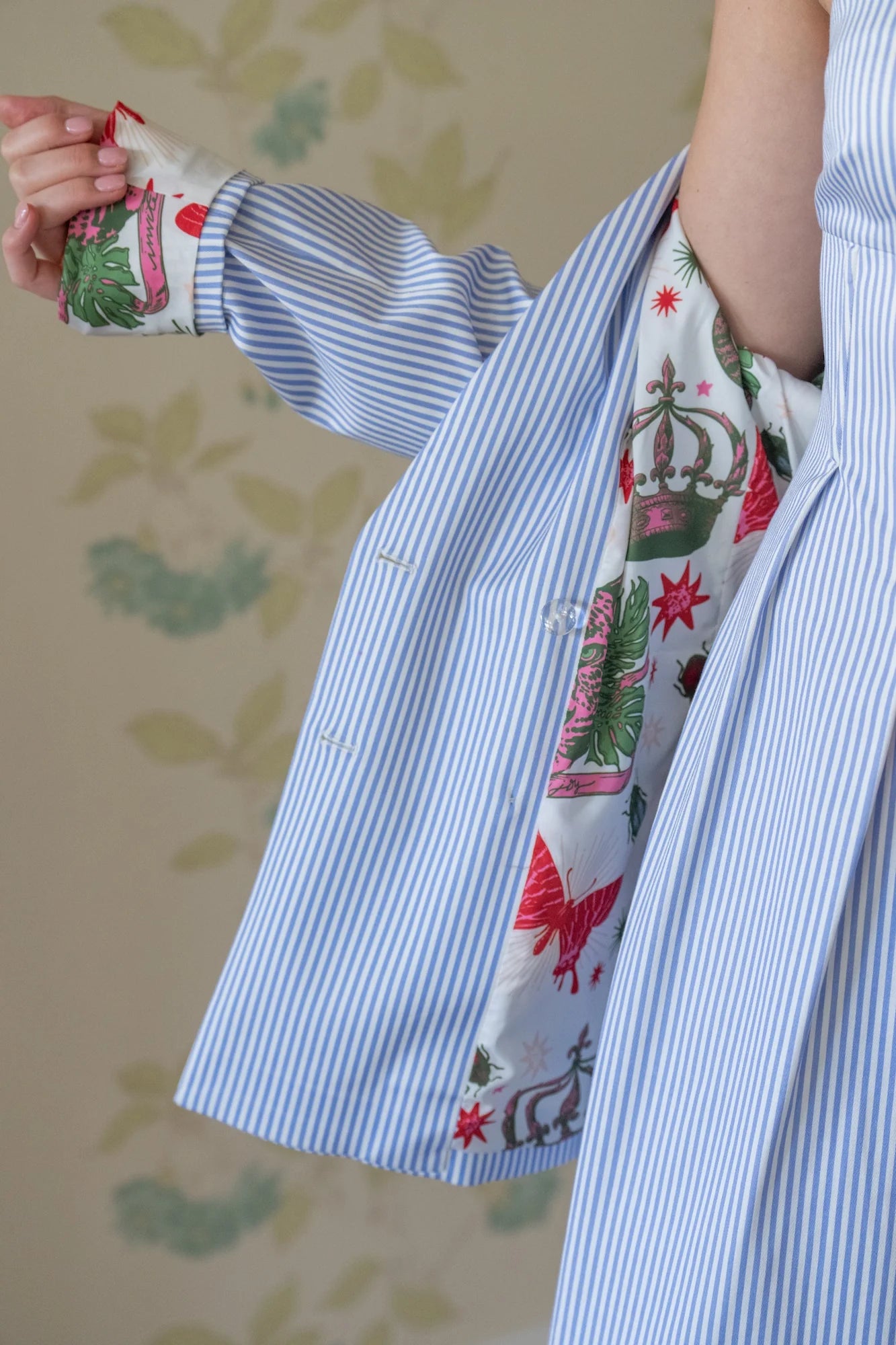 Emily McCarthy Bristol Blazer - Grapemist Stripe