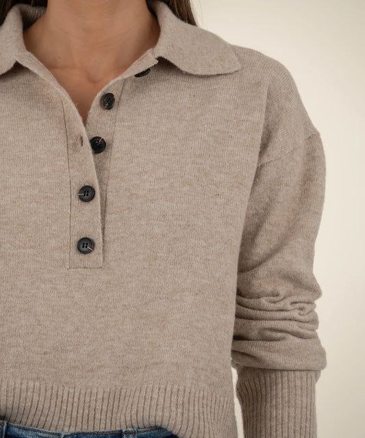 KUT Lilia Button Front Sweater- Oatmeal