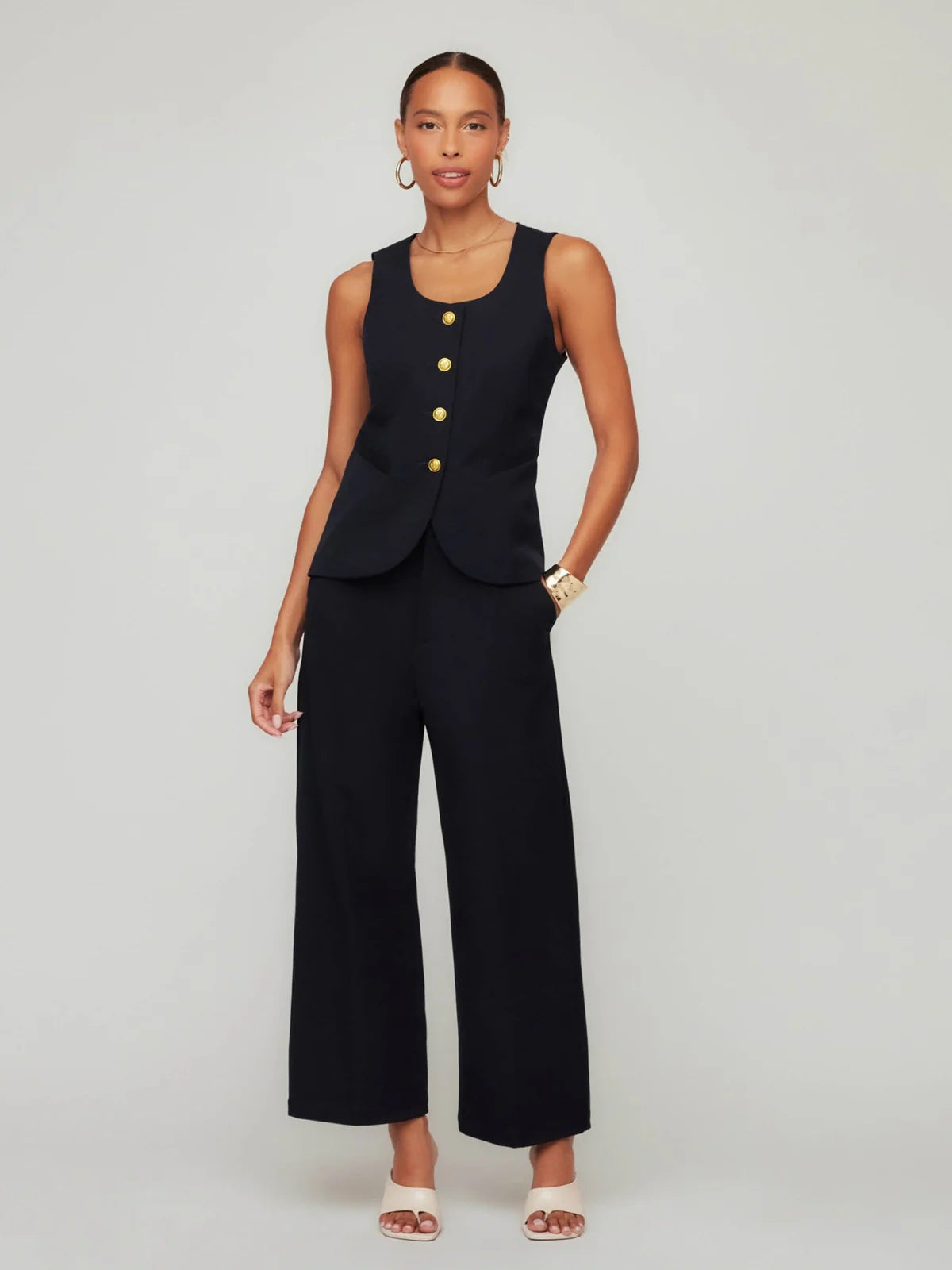 Fifteen Twenty Janice Cropped Pants navy