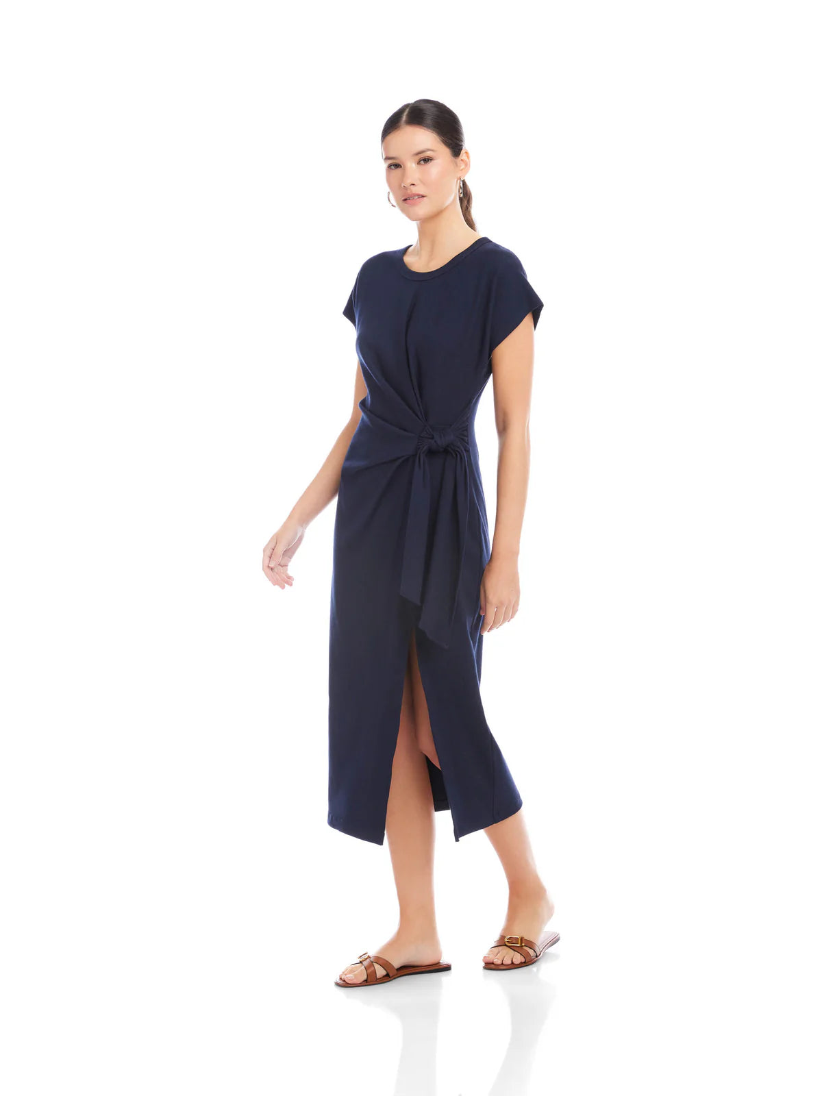 Fifteen Twenty Marissa Side Knot Dress Navy
