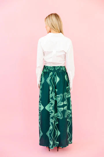 Sheridan French Lillian Skirt Emerald Marble