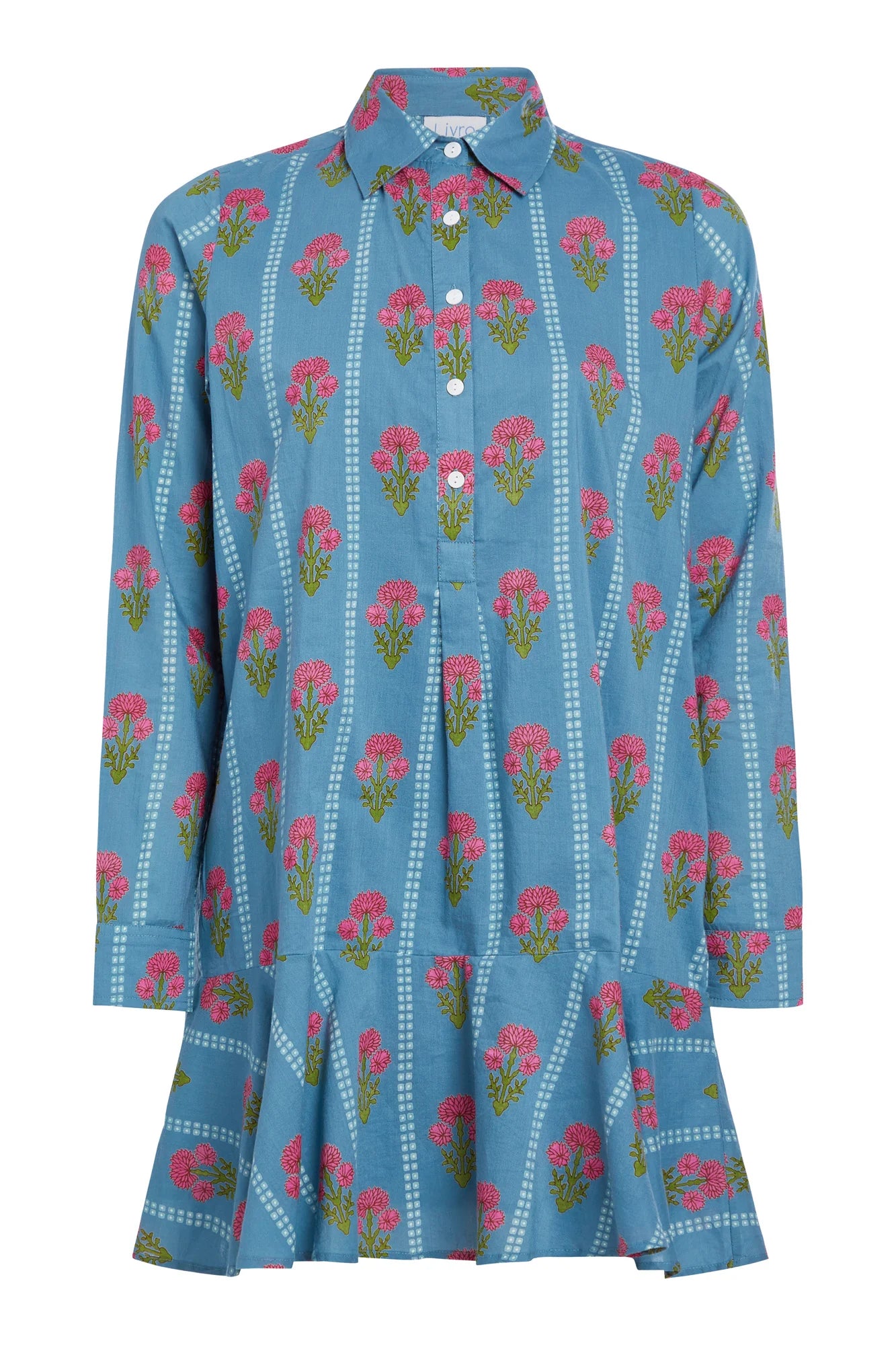 Livro Polly Shirt Dress Bouquet Flowers