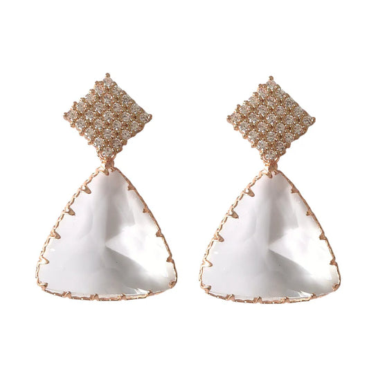 St. Armands Diamond Pave and Crystal Drop Holiday Statement Earrings